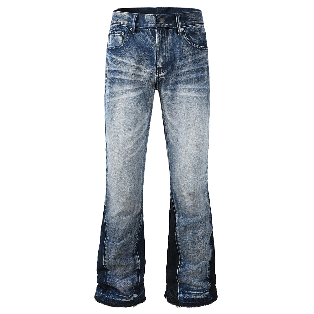 Men Shoes Jeans - Men's Spliced Boot Cut Denim Jeans