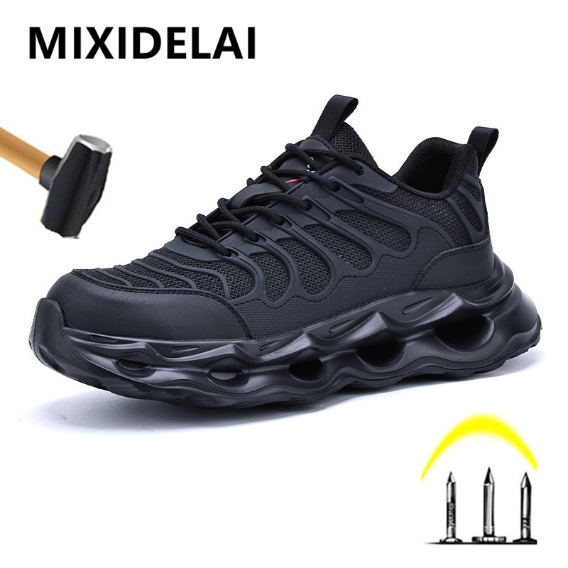 Work Boot Steel Toe - Fashion Sneakers Safety Shoes Men Lightweight