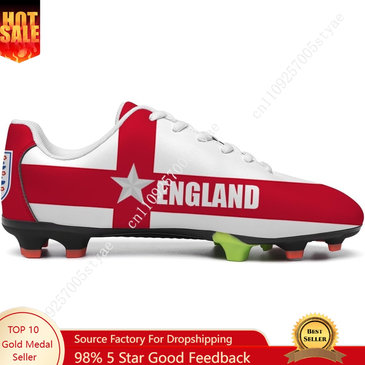 Men Shoes Oxford - Soccer Shoes Men Womens England Flag