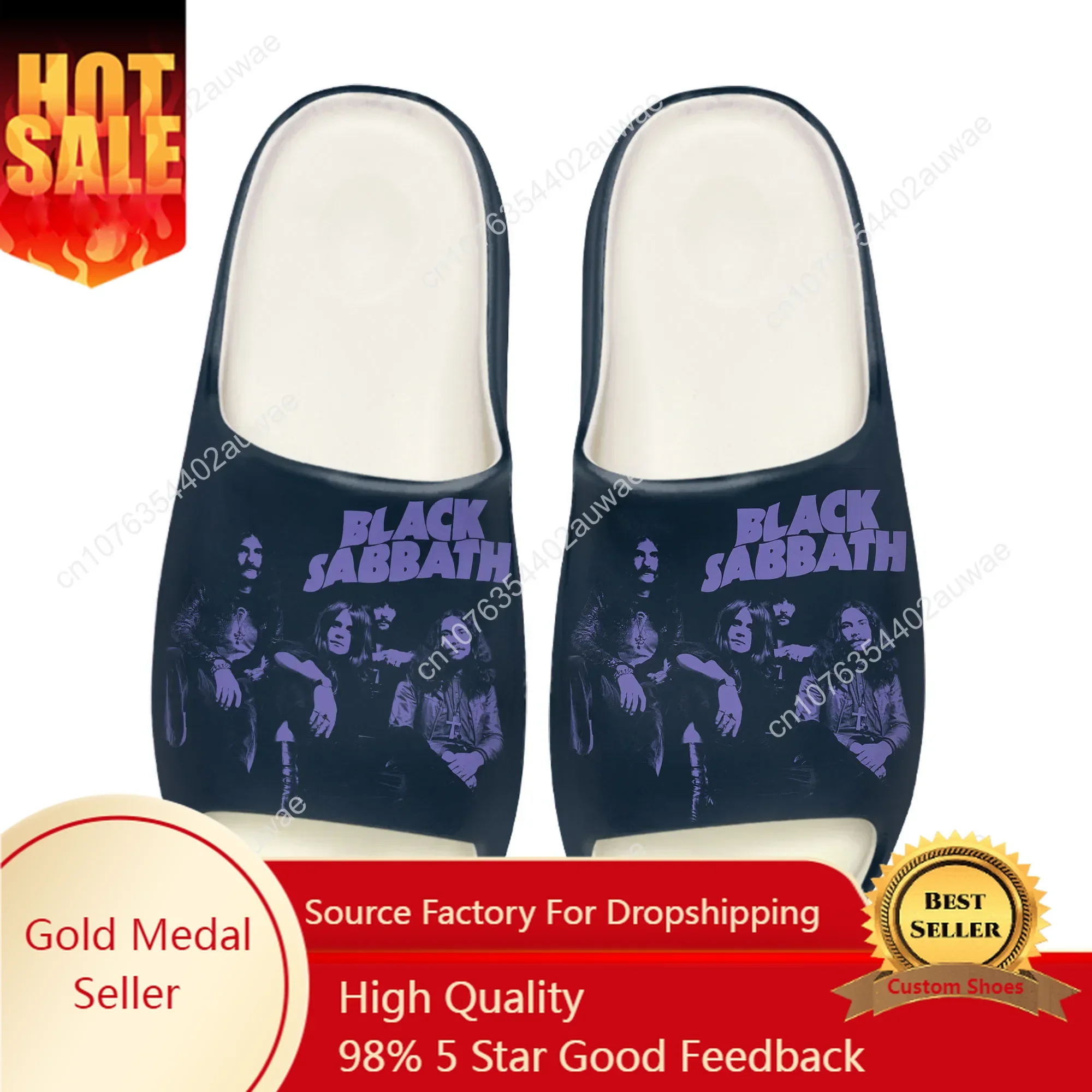 Men Shoes On - Black Heavy Metal Band Sabbath Soft