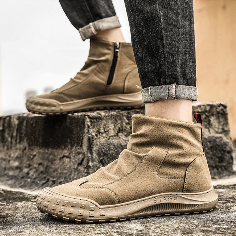 Suede Shoes for Men High Quali - Men'S Shoes Zipper 评论和价格