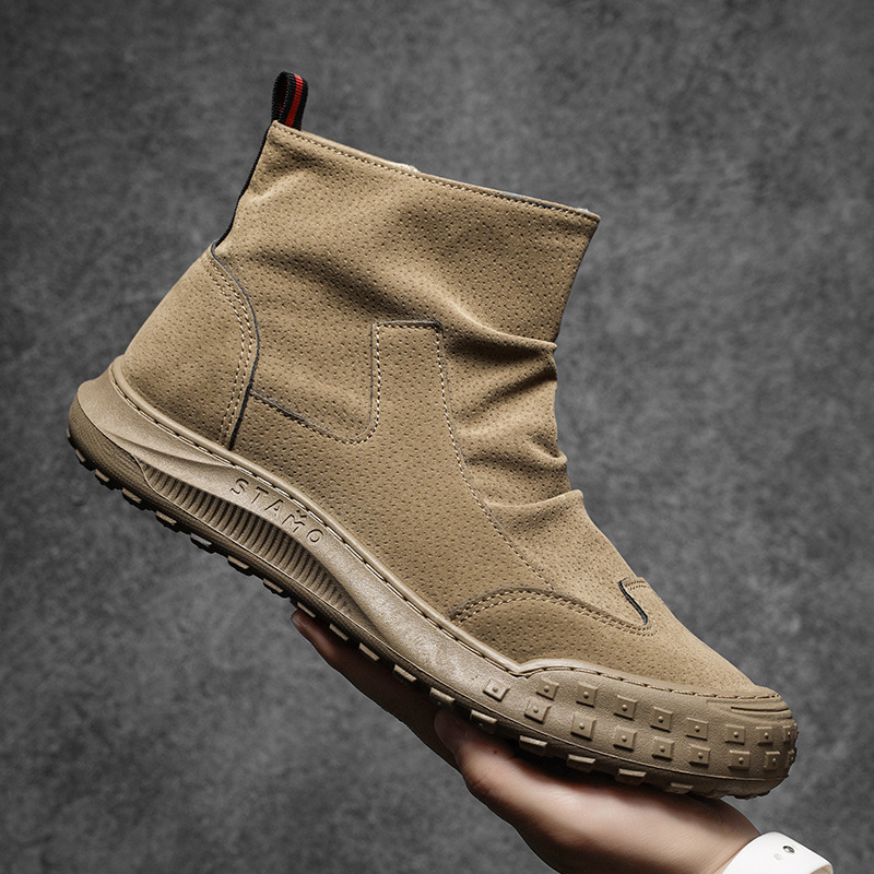 Suede Shoes for Men High Quali - Men'S Shoes Zipper 评论和价格
