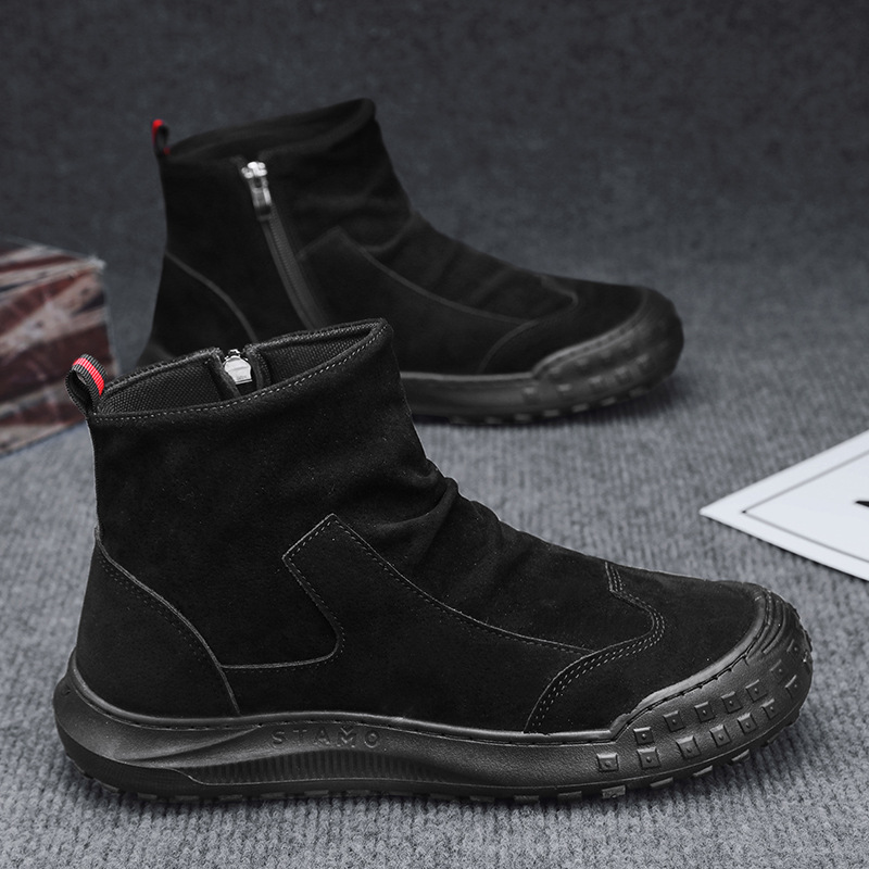 Suede Shoes for Men High Quali - Men'S Shoes Zipper 评论和价格