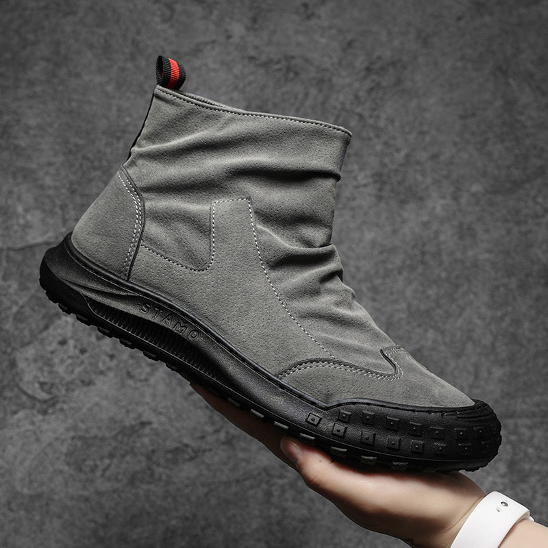 Suede Shoes for Men High Quali - Men'S Shoes Zipper 评论和价格