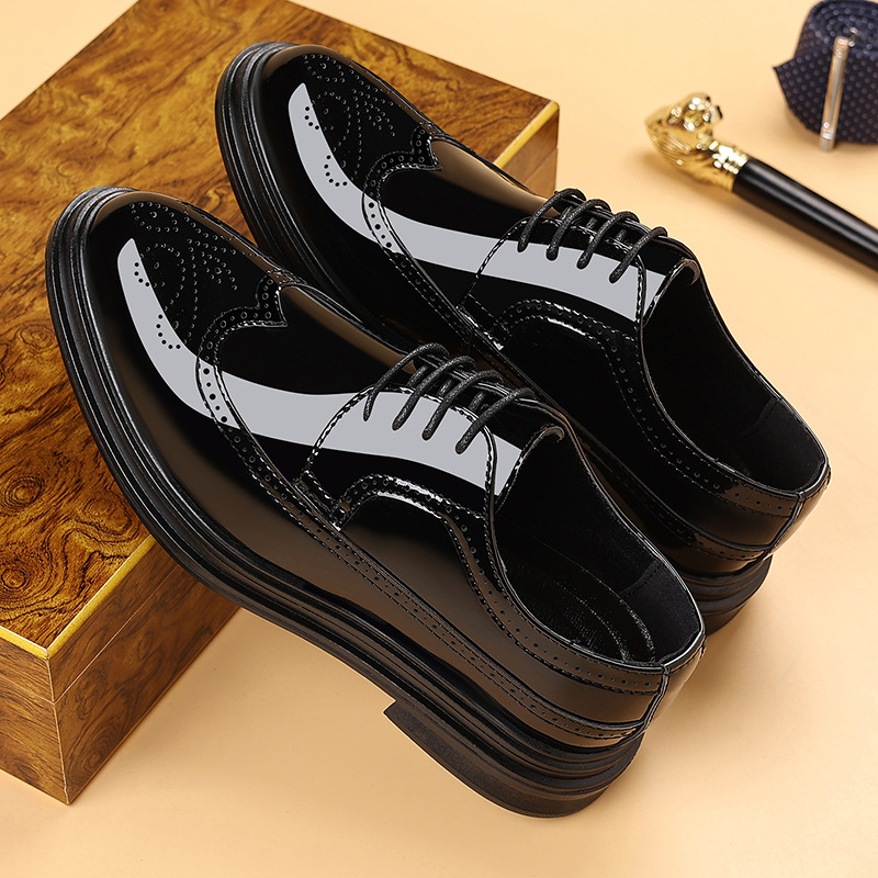 Men's Patent Leather Brogue Dr - Men Shoes Oxford 评论和价格