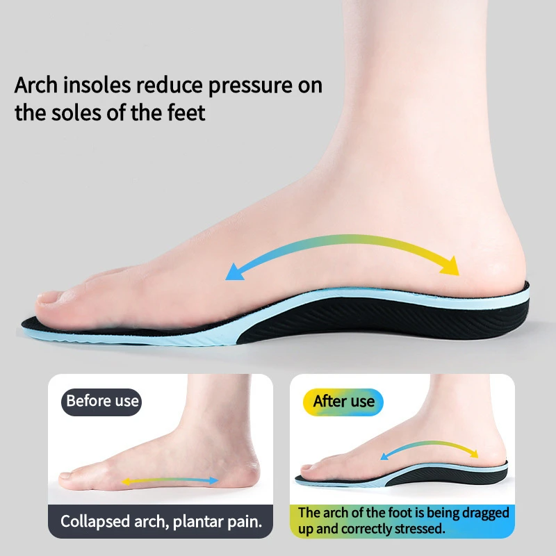 Orthopedic Flat Foot Insoles w - Men'S Shoes Plantar Fasciitis 评论和价格