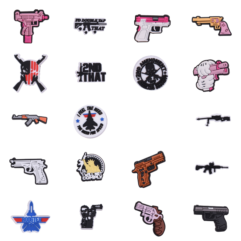Gun Shoe Charms for Crocs Sand - Men Shoes Jeans 评论和价格