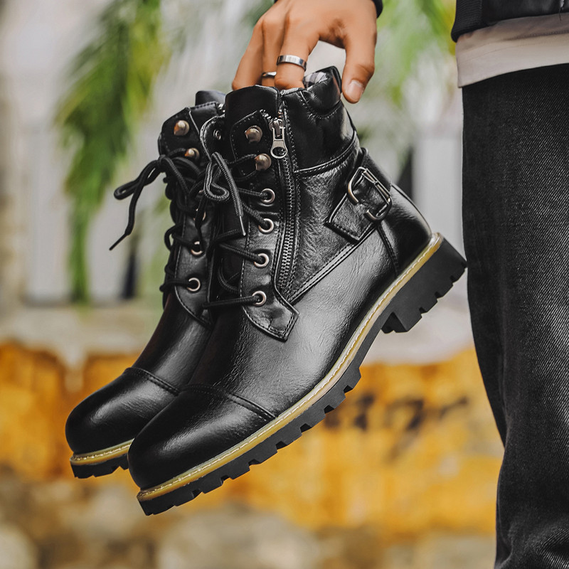 Fashion Men Leather Boots Meta - Men Shoes Oxford 评论和价格