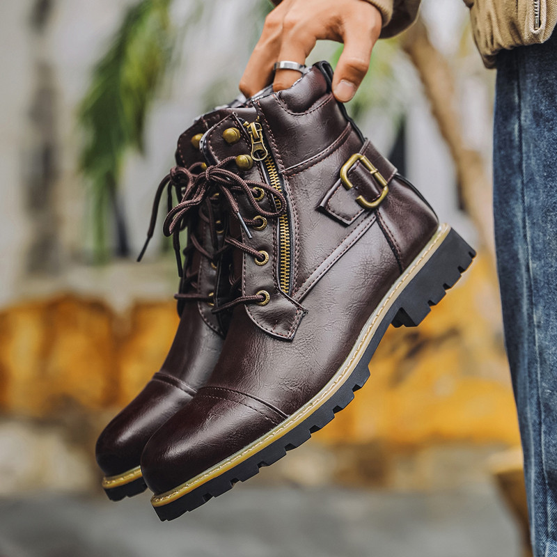Fashion Men Leather Boots Meta - Men Shoes Oxford 评论和价格