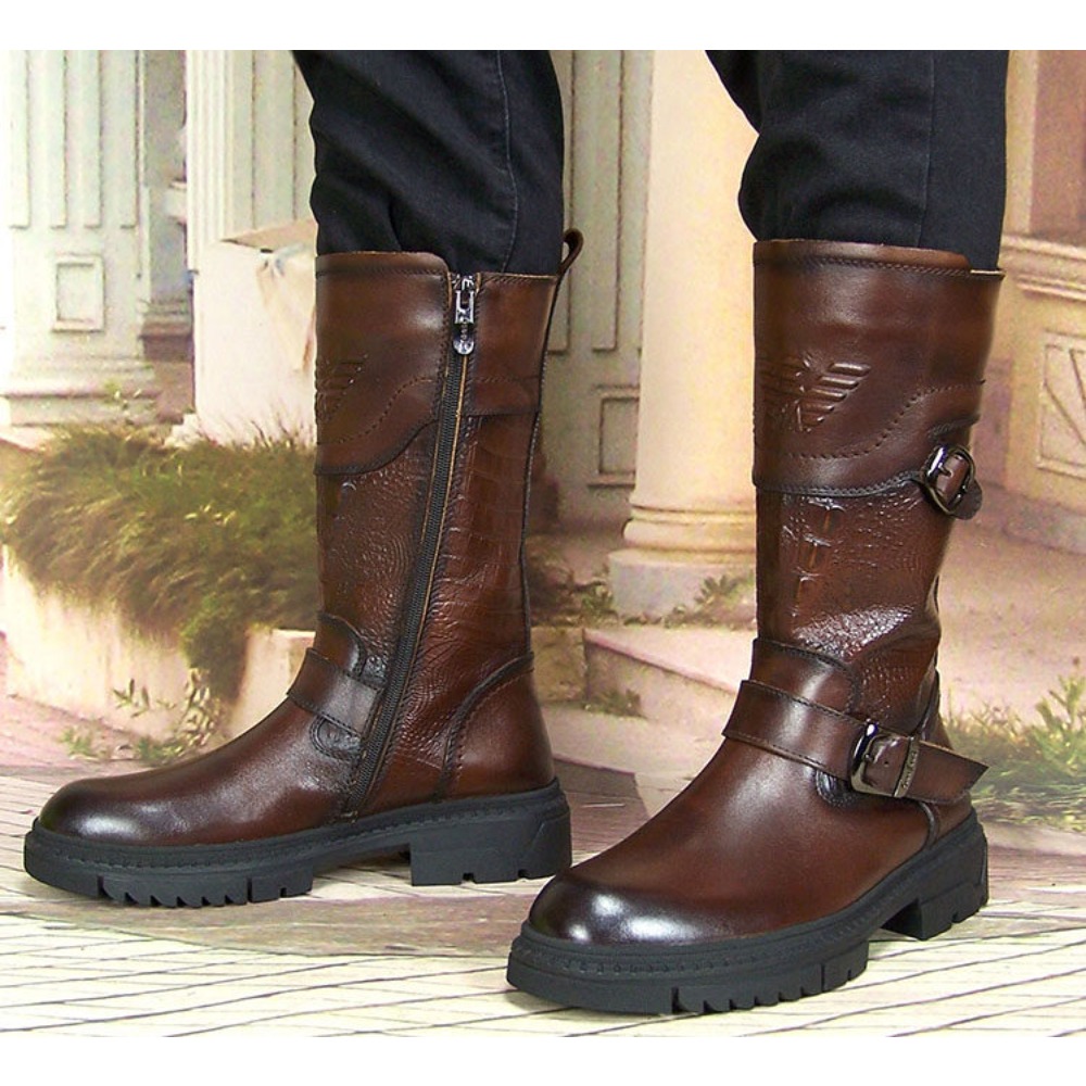 Fashion Men's Genuine Leather  - Men'S Shoes Zipper 评论和价格