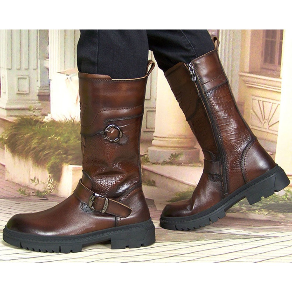 Fashion Men's Genuine Leather  - Men'S Shoes Zipper 评论和价格