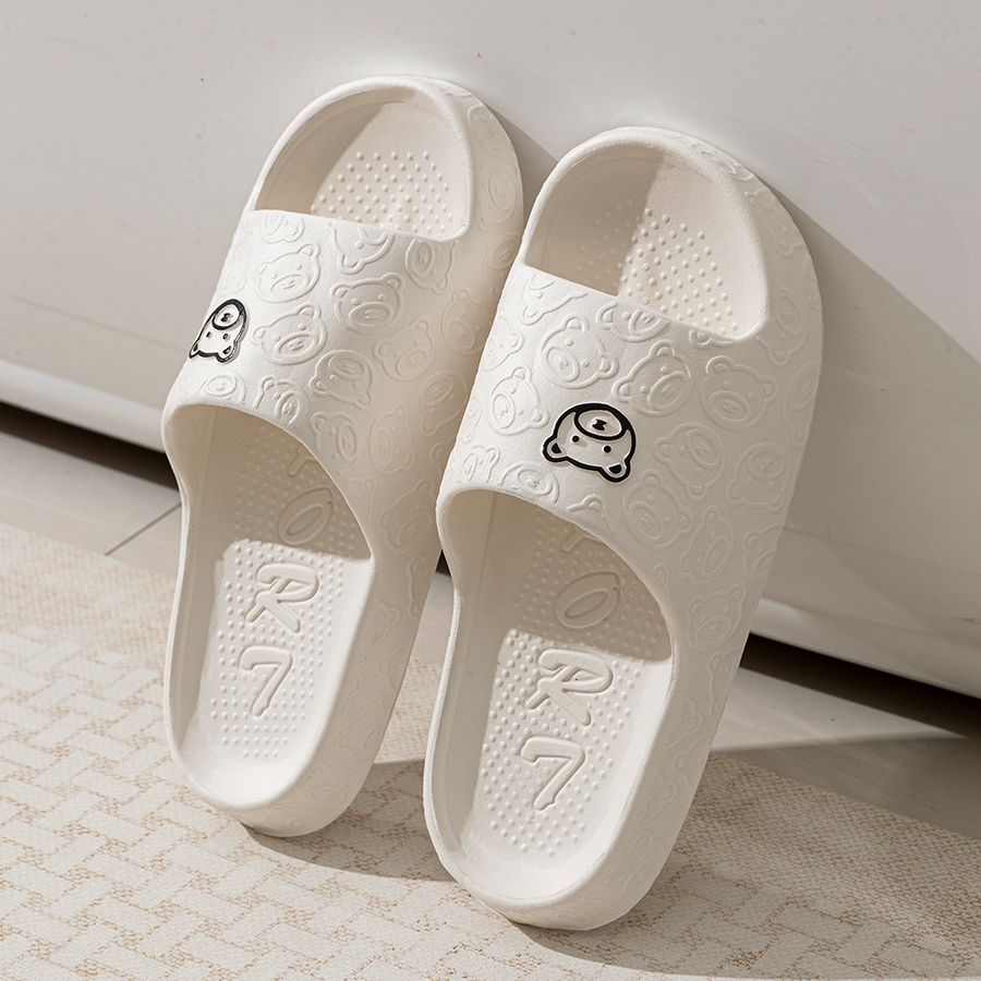Printting Cute Bear Women Slip - Men'S Shoes To Women'S Size 评论和价格