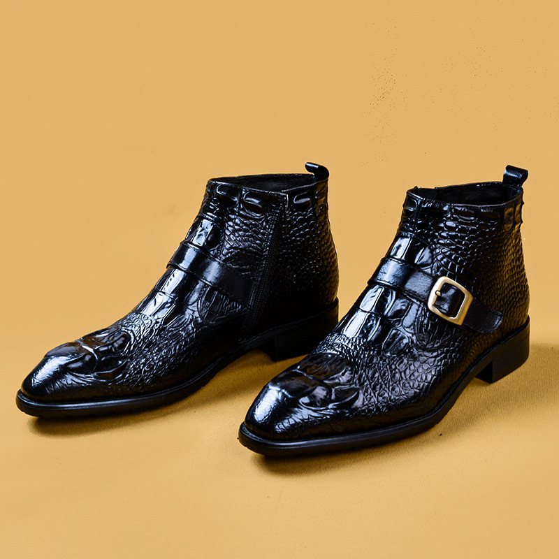 Mens Genuine Leather Crocodile - Men'S Shoes Zipper 评论和价格