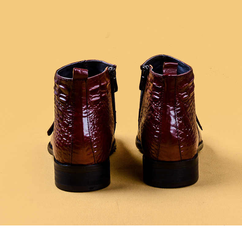 Mens Genuine Leather Crocodile - Men'S Shoes Zipper 评论和价格