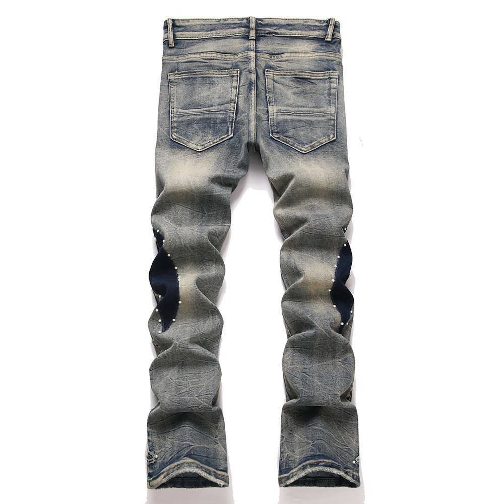 Men's Pearl Boot Cut Denim Jea - Men Shoes Jeans 评论和价格
