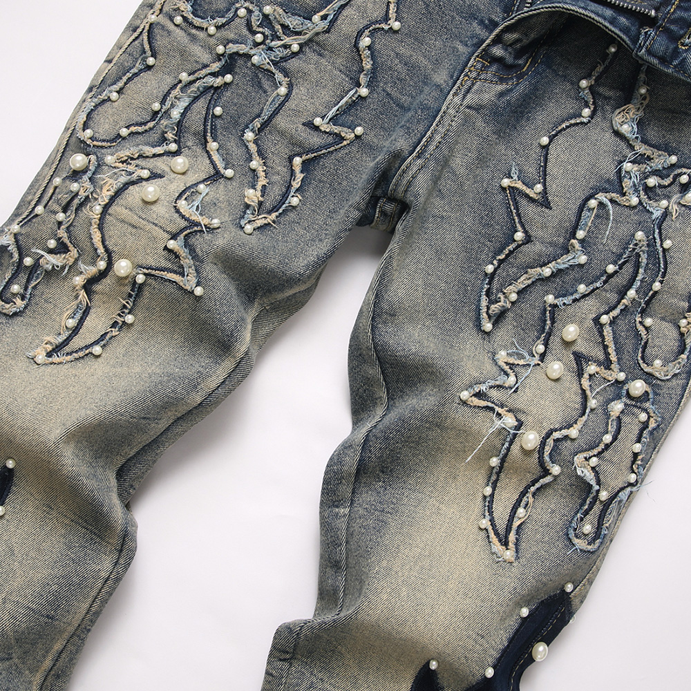 Men's Pearl Boot Cut Denim Jea - Men Shoes Jeans 评论和价格