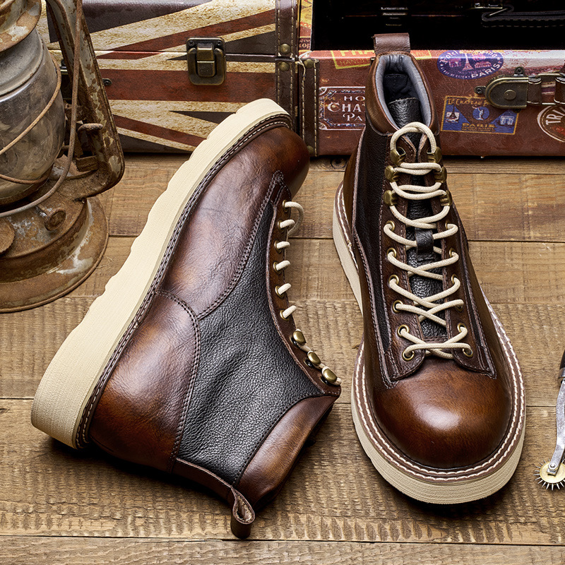 Handmade Mens Ankle Oxford Boo - Men Shoes Oxford 评论和价格