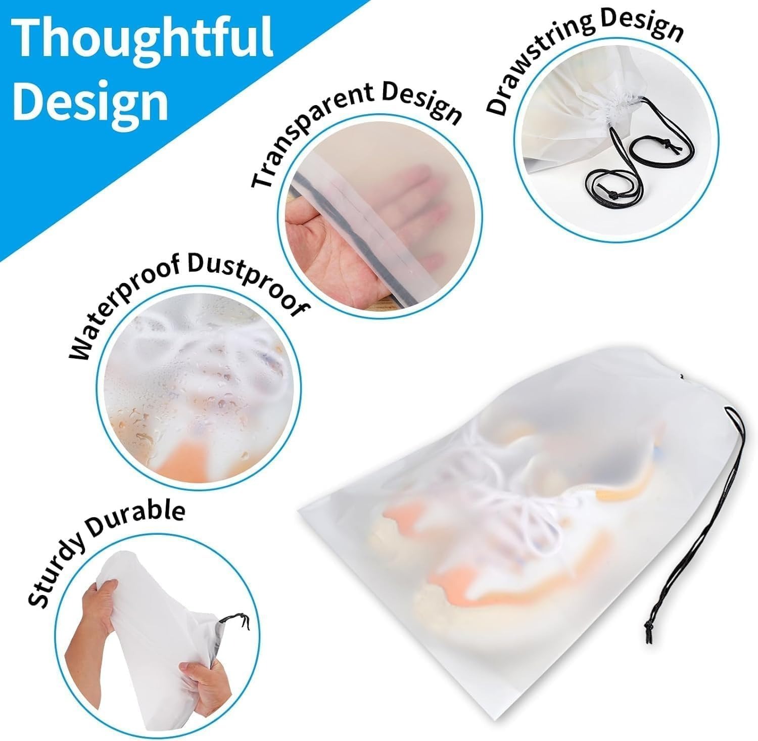 10 Pcs Waterproof Travel Draws - Men Shoes Essentials 评论和价格
