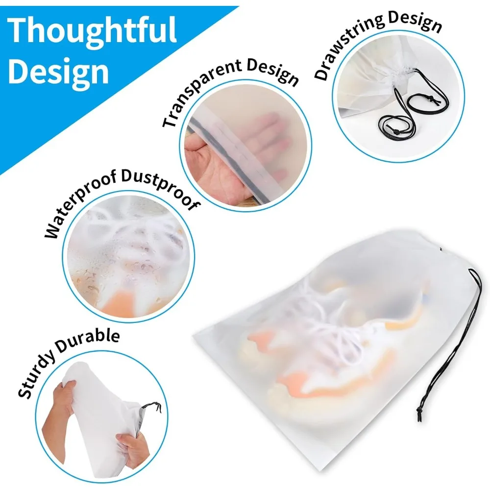 5Pcs Clear Travel Drawstring S - Men Shoes Essentials 评论和价格