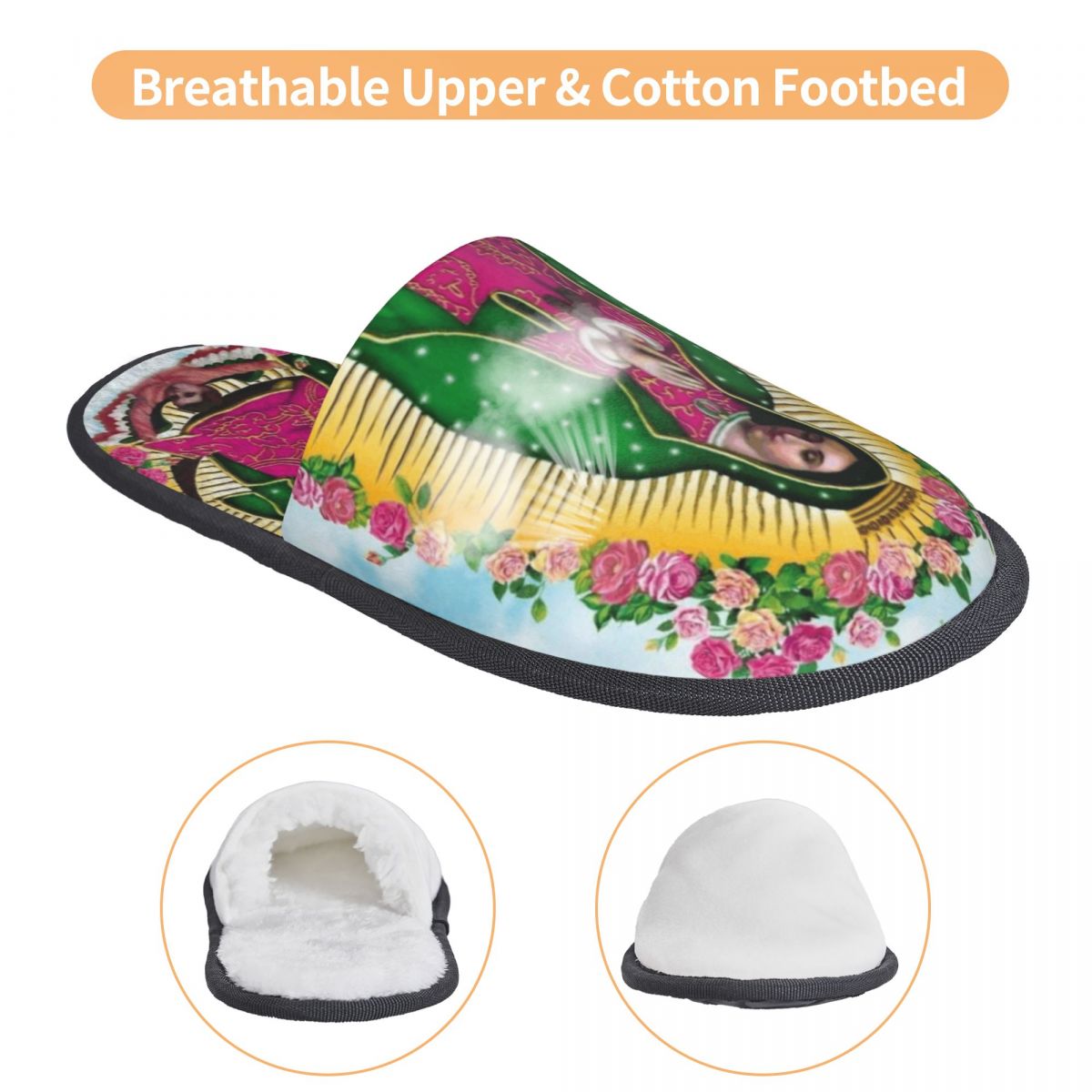 Our Lady Of Guadalupe Mexican  - Men'S Shoes With Memory Foam 评论和价格