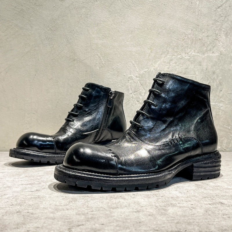 Ethnic Style Washed Horsehide  - Men'S Shoes Zipper 评论和价格