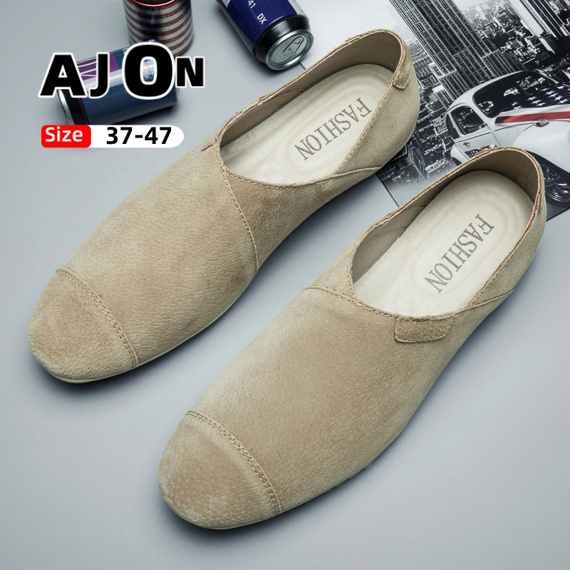 Men's shoes low-cut leather sh - Men'S Shoes Drivers 评论和价格