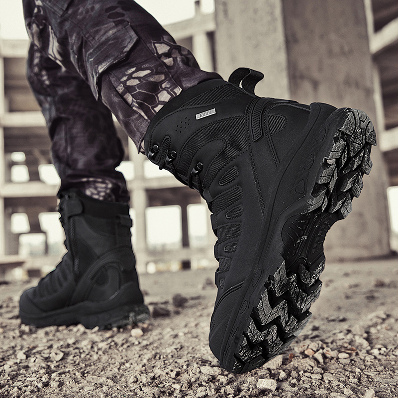 New Men Tactical Boots Militar - Men'S Shoes Zipper 评论和价格