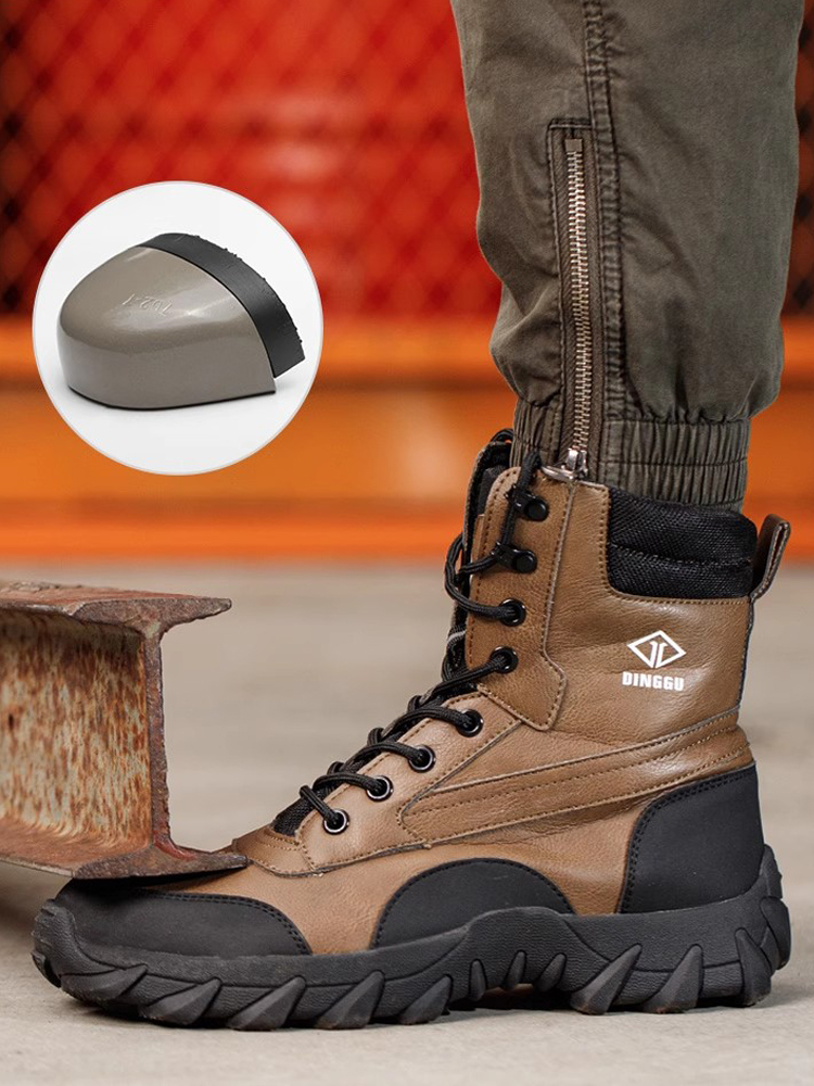 High-top Men Boots Waterproof  - Work Boot Steel Toe 评论和价格