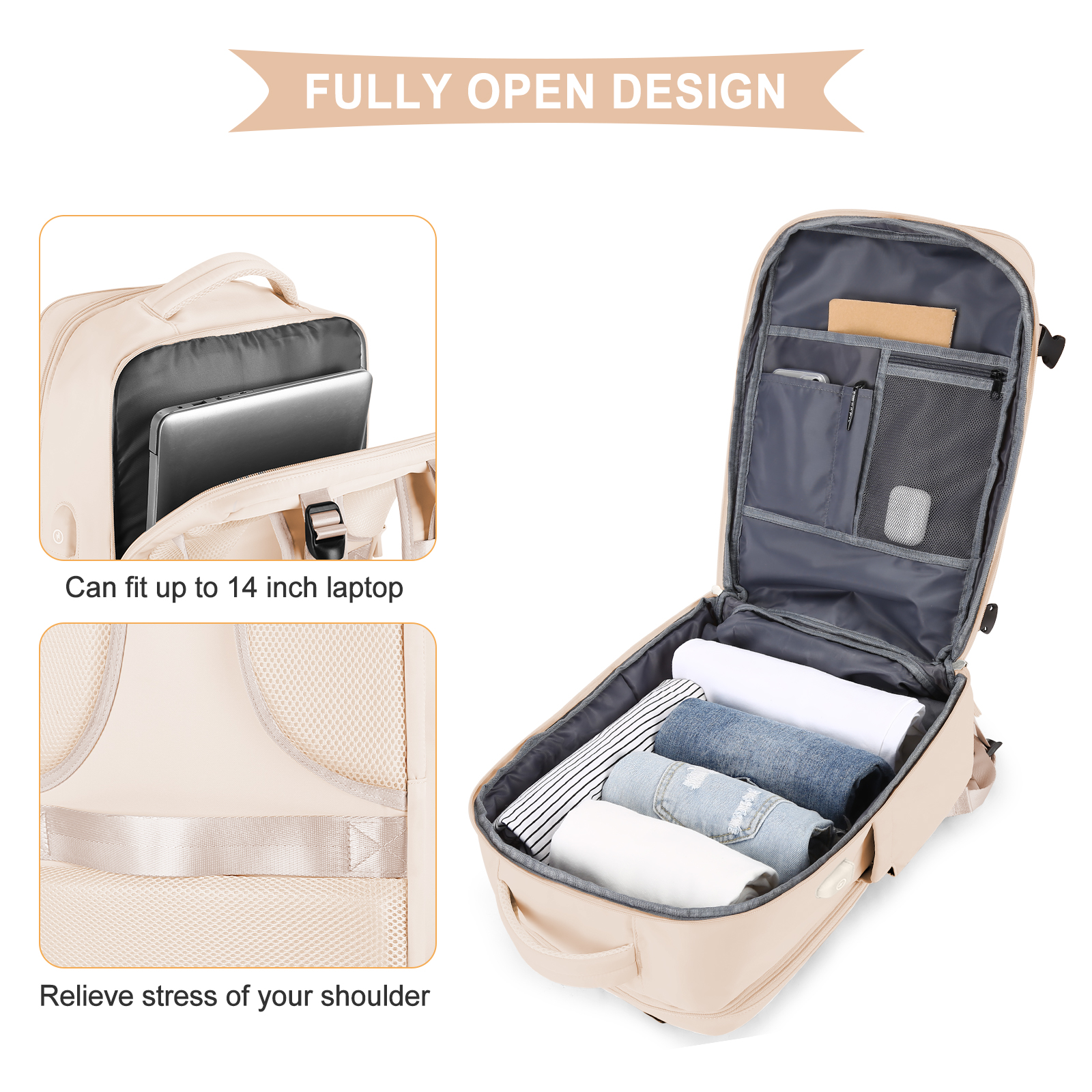 Large Travel Backpack for Men  - Men'S Shoes Zipper 评论和价格