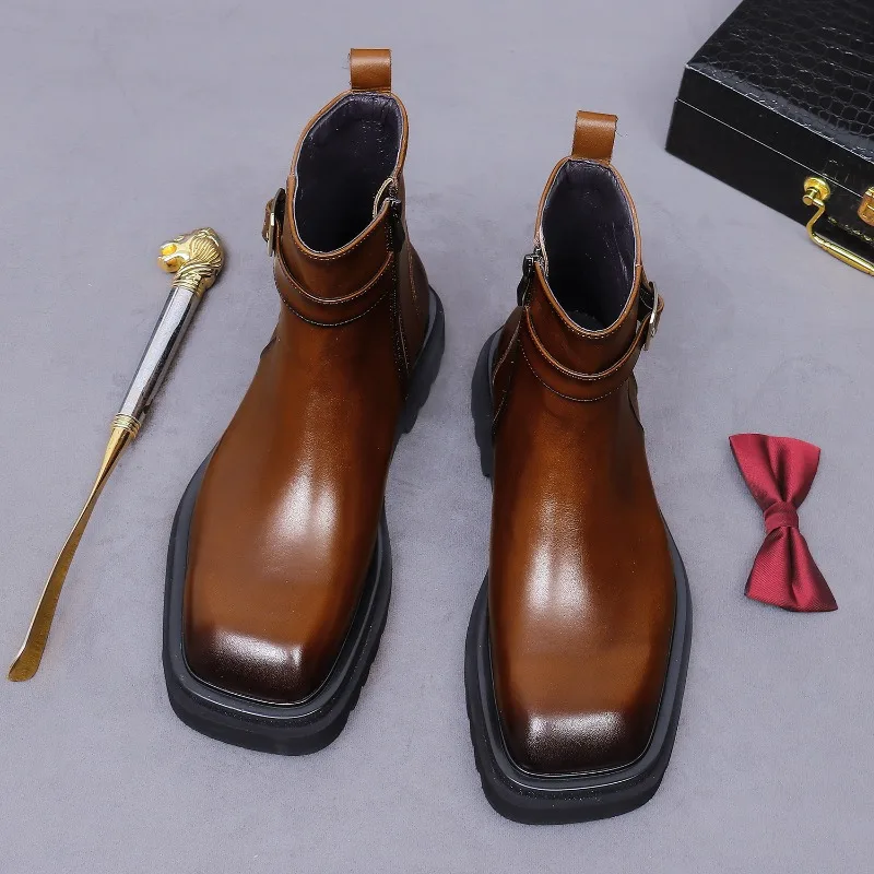 Retro Mens Ankle Oxford Boots  - Men Shoes Oxford 评论和价格