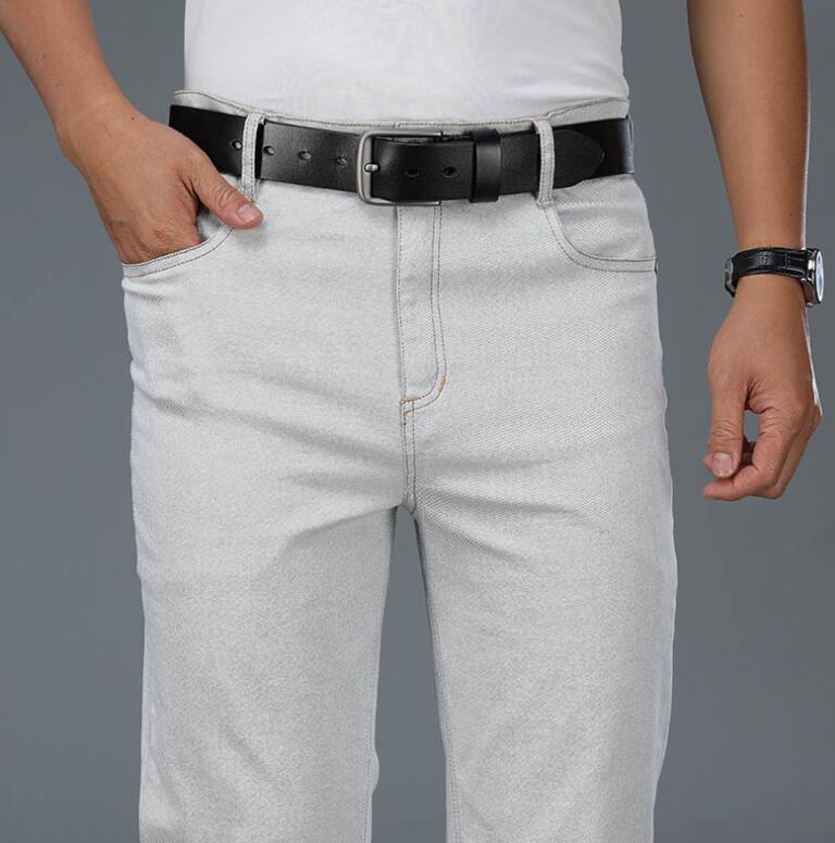 Men's Beige Loose Jeans Fashio - Men Shoes Jeans 评论和价格