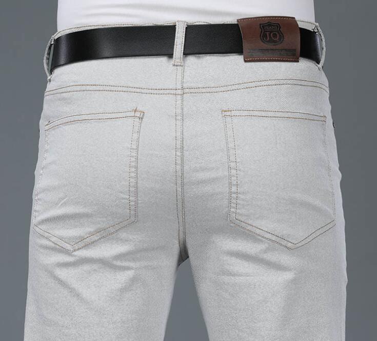Men's Beige Loose Jeans Fashio - Men Shoes Jeans 评论和价格