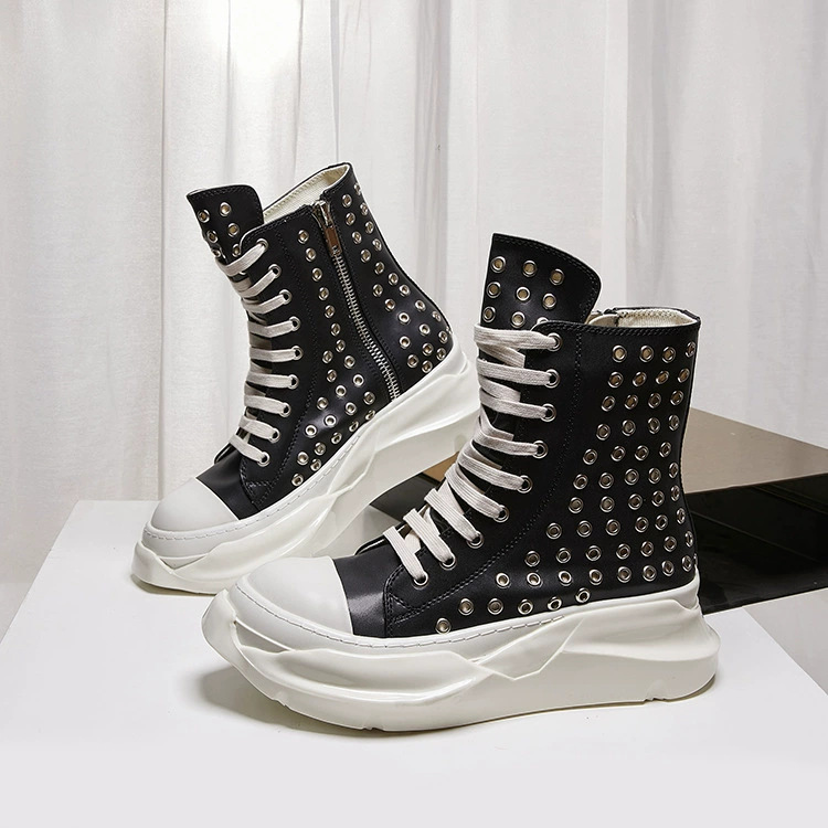 Vintage Men Shoes High-TOP Pla - Men'S Shoes Zipper 评论和价格