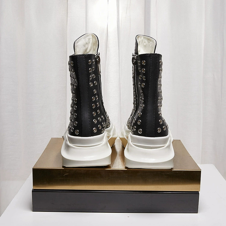 Vintage Men Shoes High-TOP Pla - Men'S Shoes Zipper 评论和价格