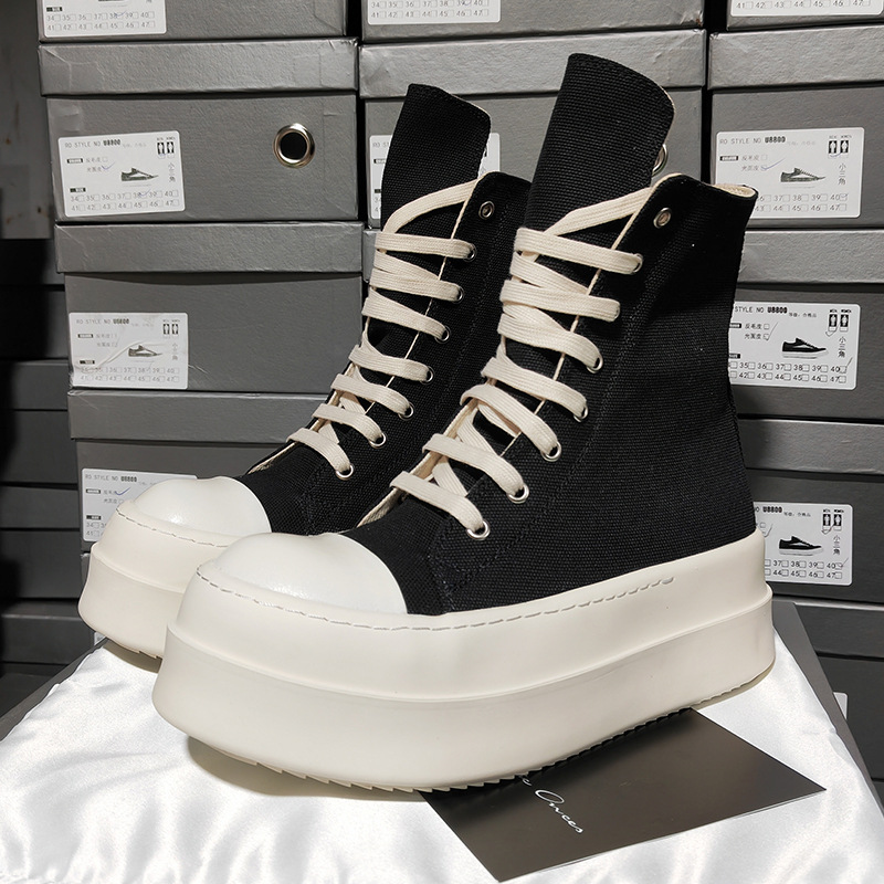 Black Men's and Women's Thick  - Men'S Shoes Zipper 评论和价格