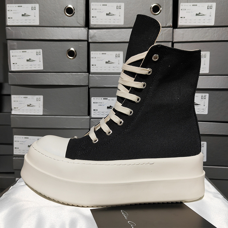 Black Men's and Women's Thick  - Men'S Shoes Zipper 评论和价格