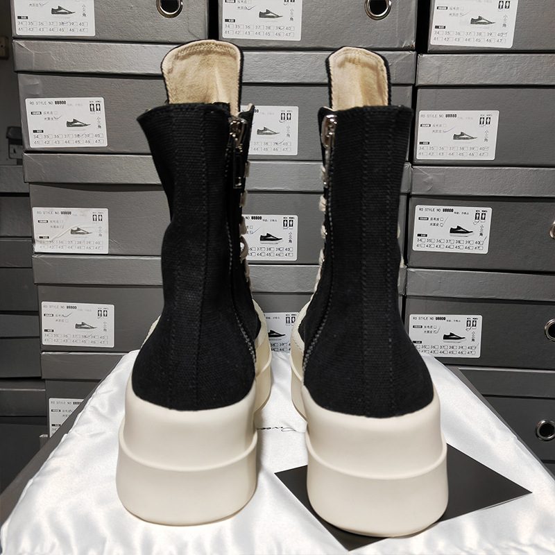 Black Men's and Women's Thick  - Men'S Shoes Zipper 评论和价格