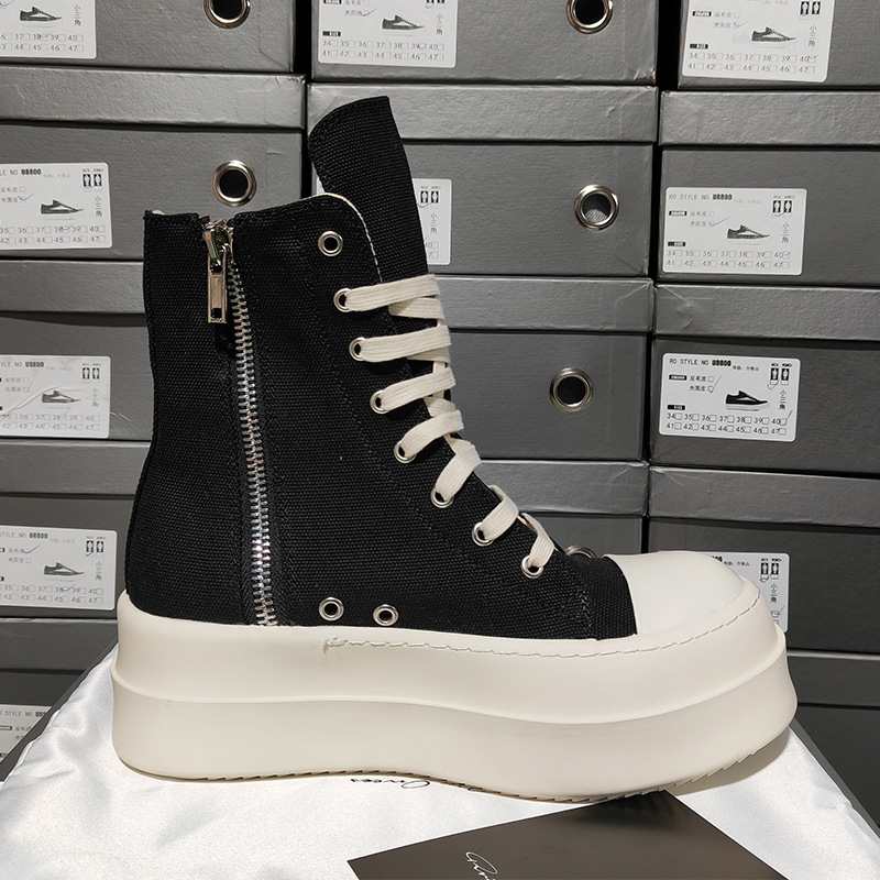 Black Men's and Women's Thick  - Men'S Shoes Zipper 评论和价格