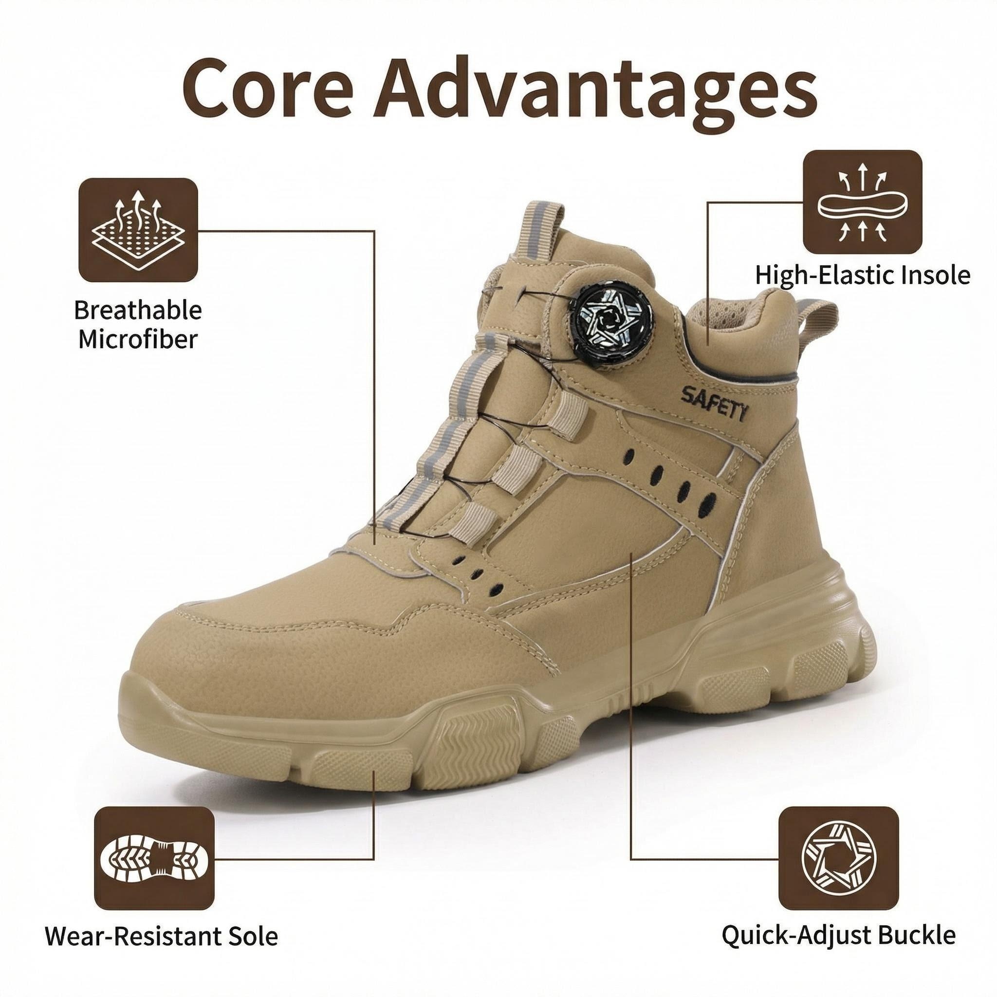 Water Repellent Leather Safety - Work Boot Steel Toe 评论和价格