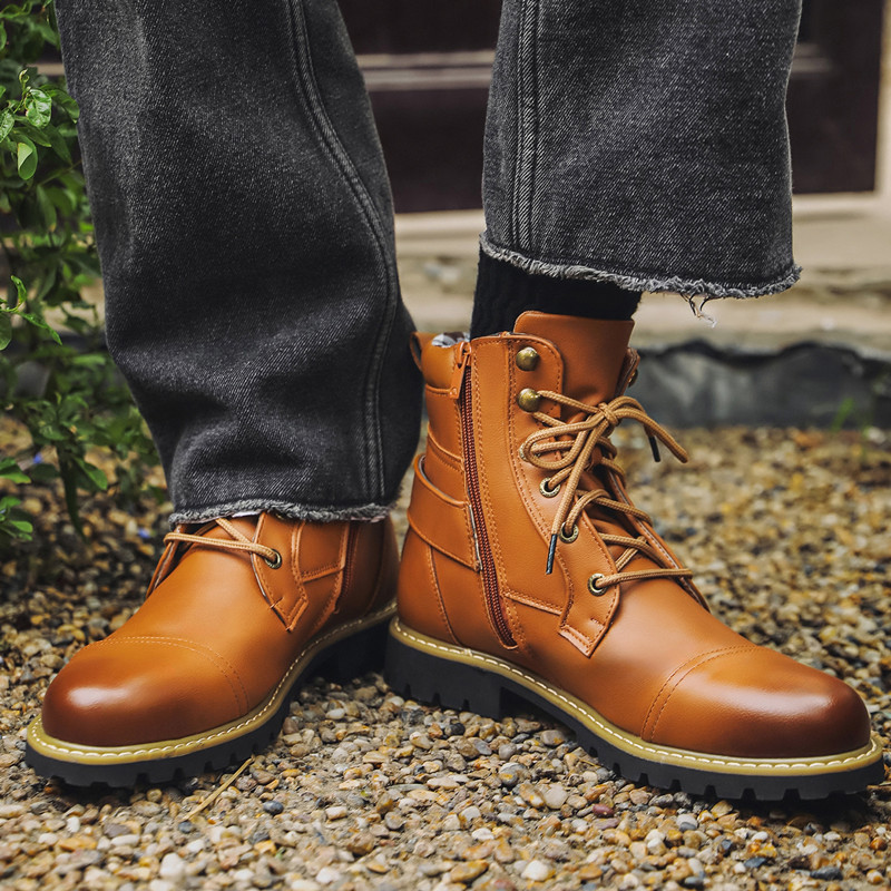 Autumn Winter Fashion Men Leat - Men Shoes Oxford 评论和价格