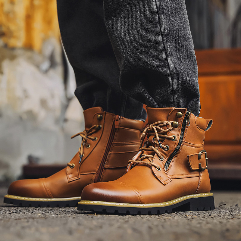 Autumn Winter Fashion Men Leat - Men Shoes Oxford 评论和价格