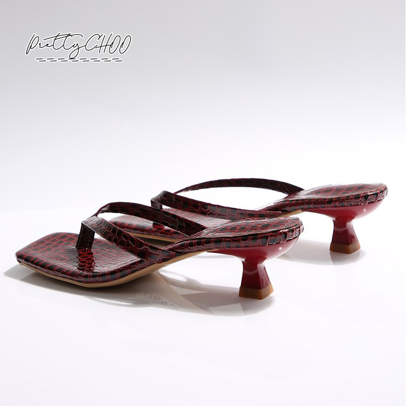 Crocodile Print Kitten Heel Fl - Men'S Shoes To Women'S Size 评论和价格